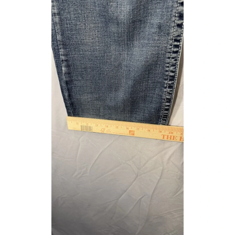 TK Axel Wolcott Vintage Boot Men's Jeans True Size 38x30 Blue Denim Distressed
